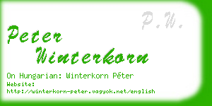 peter winterkorn business card